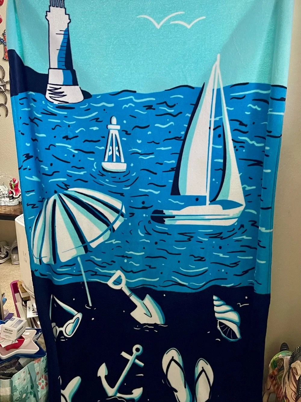 Vera Bradley Shore Enough Plush Fleece Blanket- 80” x 50”